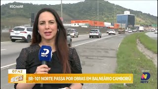 BR101 Norte passa por obras em Balneário Camboriú [upl. by Arratahs]