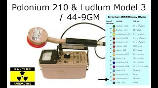 Polonium 210 amp Ludlum Model 3  449GM [upl. by Abehsat396]