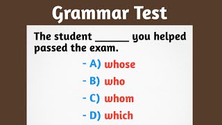 RELATIVE PRONOUNS  Who Where  Whom That Which  Grammar Quiz [upl. by Bj]