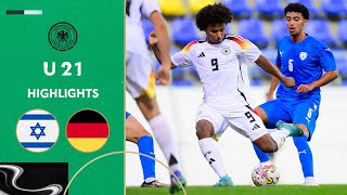 Adeyemi and Tresoldi score braces  Israel vs Germany 15  Highlights  Under21 EURO Qualifier [upl. by Damahom]