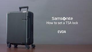 Samsonite Lock Instructions  EVOA [upl. by Emarie]