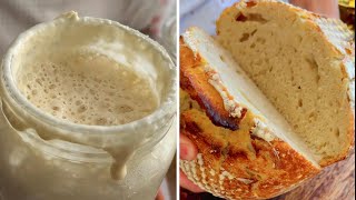 Sourdough starter simple stepbystep recipe Your first sourdough bread [upl. by Llegna]