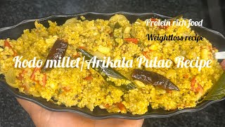 Healthy ampTasty weightloss recipe Kodo MilletArikala Pulao protein rich food ​MylifeMychannell9z [upl. by Arinayed883]