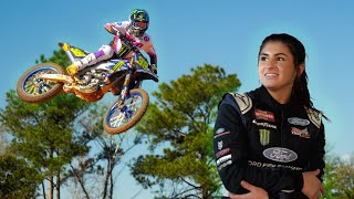 Diggin At New Supercross Spot  Hailie Races Hard [upl. by Hairam]