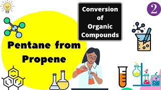 Conversion Pentane from Propene [upl. by Wadell334]