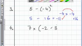 BIDMAS and negative numbers [upl. by Araeit]