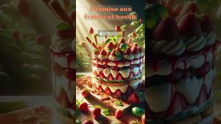 🍓 Délice estival Tiramisu fraises mascarpone et basilic sublimés  gourmandise [upl. by Sina]