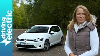 Volkswagen eGolf electric hatchback review  DrivingElectric [upl. by Quenna828]