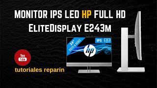 🔴 MONITOR LED IPS FULL HD HP EliteDisplay E243m Skype business [upl. by Anitsrihc]