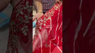 🔥Latest Jaipuri Lahriya Handwork Saree saree ytshorts shorts [upl. by Ynafetse356]