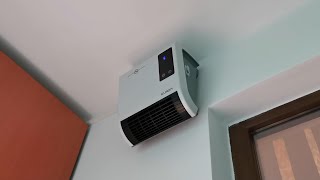 Bathroom air heater install and test  Eurom Sani Fan Heat 2000R [upl. by Otreblig]