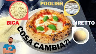 PIZZA CONTEMPORANEA BIGA POOLISH DIRETTO  COSA CAMBIA [upl. by Erdnaed]