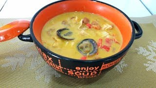 COMO HACER CREMA DE MARISCOS AMI GUSTO 🦑🐙🦐🍤🥣 ll Fácil y Deliciosa [upl. by Zehcnas]