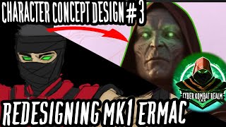 Character Concept Art Design  3  Redesigning Ermac mortalkombat1 [upl. by Eatnoid]