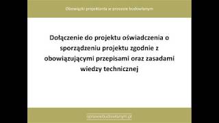 Obowiązki projektanta w procesie budowlanym [upl. by Ingeborg21]