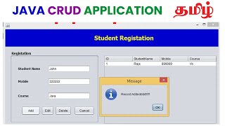 Java Crud Application  Tamil [upl. by Bowrah]