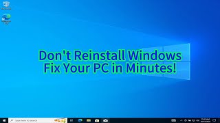 How to Repair Windows 10 without Reinstalling the System using DISM Commands [upl. by Esnohpla]