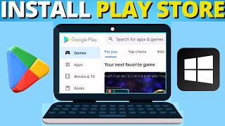 How to Download amp Install Play Store on Windows Laptop  PC [upl. by Yslek]