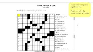 Making an interactive web crossword puzzle [upl. by Kcyrred]