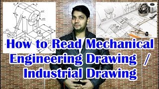 How to Read Industrial Drawing  Mechanical Engineering Drawing  ASK Mechnology [upl. by Bogey]