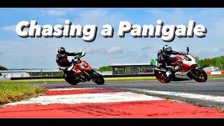 HyperMotard 950 vs Panigale 2022 Ducati Track Day Donington Park 17th May Intermediate Group [upl. by Nitniuq273]