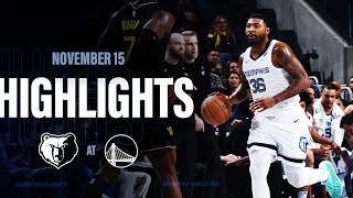 Memphis Grizzlies Highlights vs Golden State Warriors [upl. by Ettezel]