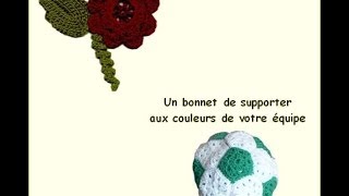 Football  un bonnet en forme de ballon de foot au crochet [upl. by Onitnerolf]