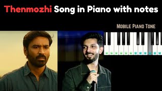 Thenmozhi Song in Piano with Notes  Thenmozhi Song Piano Tutorial  Thiruchitrambalam  Anirudh [upl. by Bille337]