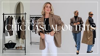 8 CASUAL OUTFIT IDEAS  NEW IN TRANSITIONAL HAUL COS ABERCROMBIE HampM [upl. by Aer]