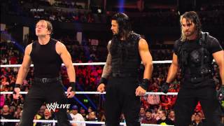 The Wyatt Family and The Shield come facetoface Raw Feb 17 2014 [upl. by Berton336]