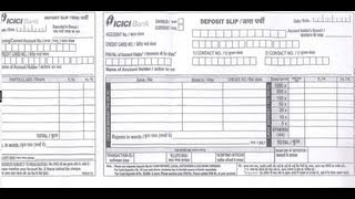 ICICIHow to fill ICICI Bank Deposit Slip [upl. by Ttenyl]