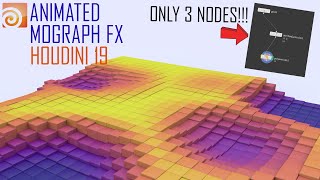 MoGraph FX with just 3 NODES HOUDINI 19 EASY TUTORIAL [upl. by Filmer403]