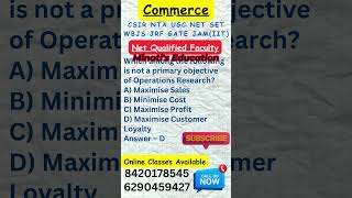 UGC NET Commerce I Net Qualified Faculty I Online Class Facility commercenet jrf youtubeshorts [upl. by Benge914]