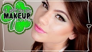 Gorgeous Greens ♥ St Patricks Day Makeup Look  Kayleigh Noelle [upl. by Attiuqehs]