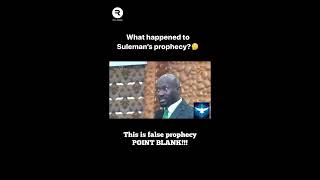 The recent viral Apostle Suleman false prophecy  shorts [upl. by Nytsud]