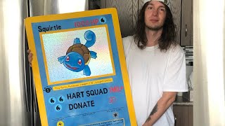 Surprising Leonhart With The Worlds Biggest Squirtle Pokémon Card [upl. by Elberfeld]