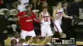 Taquan Dean vs ND 2006 UofL Bball [upl. by Ahtnammas446]