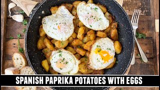 Spanish Paprika Potatoes with Eggs  INSANELY Delicious amp Easy Recipe [upl. by Cohla994]