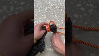 Chi Ge teaches tent cloth corner knots practical knots knots knotting skills [upl. by Gusella]