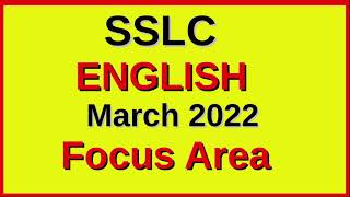 Focus Area 2022 SSLC English [upl. by Tallbott656]