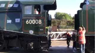 A4 60008 Dwight D Eisenhower tender and loco being reunited  Locomotion Shildon 51012 pt 3 [upl. by Hambley]