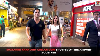 Suzzanne Khan and Arslan Goni spotted at the airport together [upl. by Aitital365]