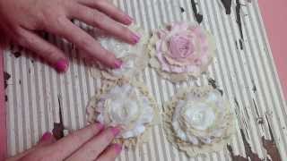 Simple Shabby Handmade Flower Tutorial [upl. by Mohr976]