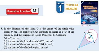 Circular measure formative exercise 13 Q5 sukatan membulat latihan formatif 13 form 5 kssm [upl. by Rehpinej]