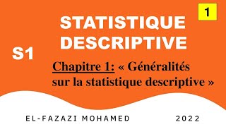 Statistique descriptive S1 en Darija  EP 1 [upl. by Aneles703]