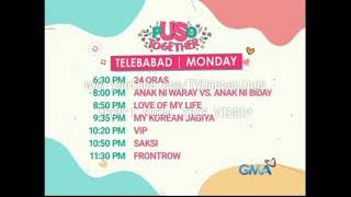 GMA  Telebabad Monday schedule 02012021 [upl. by Emiline]