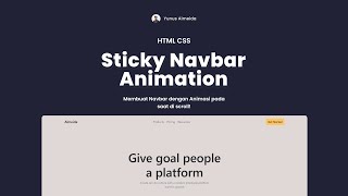 BIKIN ANIMASI GANTI BACKGROUND NAVBAR DISAAT SCROLL  HTML CSS JS BOOTSTRAP [upl. by Abbotsun]