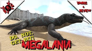 ARK MEGALANIA TAMING amp REVIEW Patch 258 DO NOT get bit [upl. by Divadleahcim]