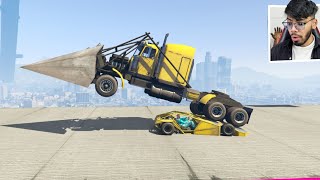 Cars Vs Cars Challenge 444344 People Blast Their Car After This Race in GTA 5 [upl. by Xirdnek918]