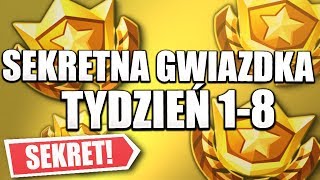 UKRYTA GWIAZDKA TYDZIEN 18 SEZON 6 Sekretna gwiazdka ALL Fortnite season 6 Hidden Battle Star [upl. by Bohon]